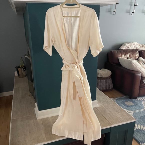 chinese dress ladies The Seersucker Mini Wrap Dress